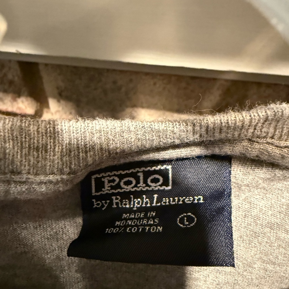 Vintage Ralph Lauren preppy polo bear tshirt, grey, size Large, EUC - Picture 2 of 3